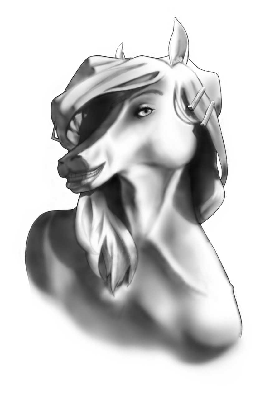 absurd_res anthro ashton butt dominant equid equine girly greyscale hair hi_res horse invalid_tag long_hair male male/male mammal monochrome power_bottom sketch