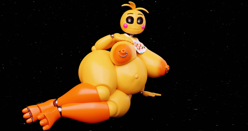 absurd_res adri164 animatronic areola avian belly big_areola big_belly big_breasts bird breasts chiken curvy_body curvy_figure female five_nights_at_freddy's five_nights_at_freddy's_2 galliform gallus_(genus) hand_on_breast hi_res looking_at_viewer lovetaste_chica machine navel nipple_piercing nipples orange_areola phasianid piercing pose pregnant robot scottgames smile solo thick_thighs toy_chica_(fnaf) wallpaper wide_hips