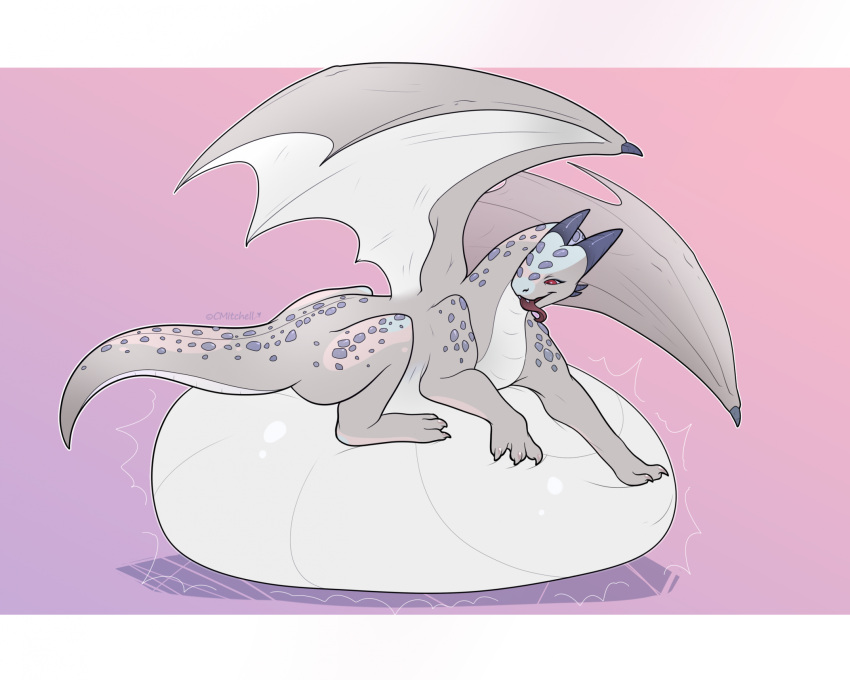 belly big_belly bulge cmitchell digestion dragon feral hi_res horn solo tommy_(disambiguation) victim vore wings