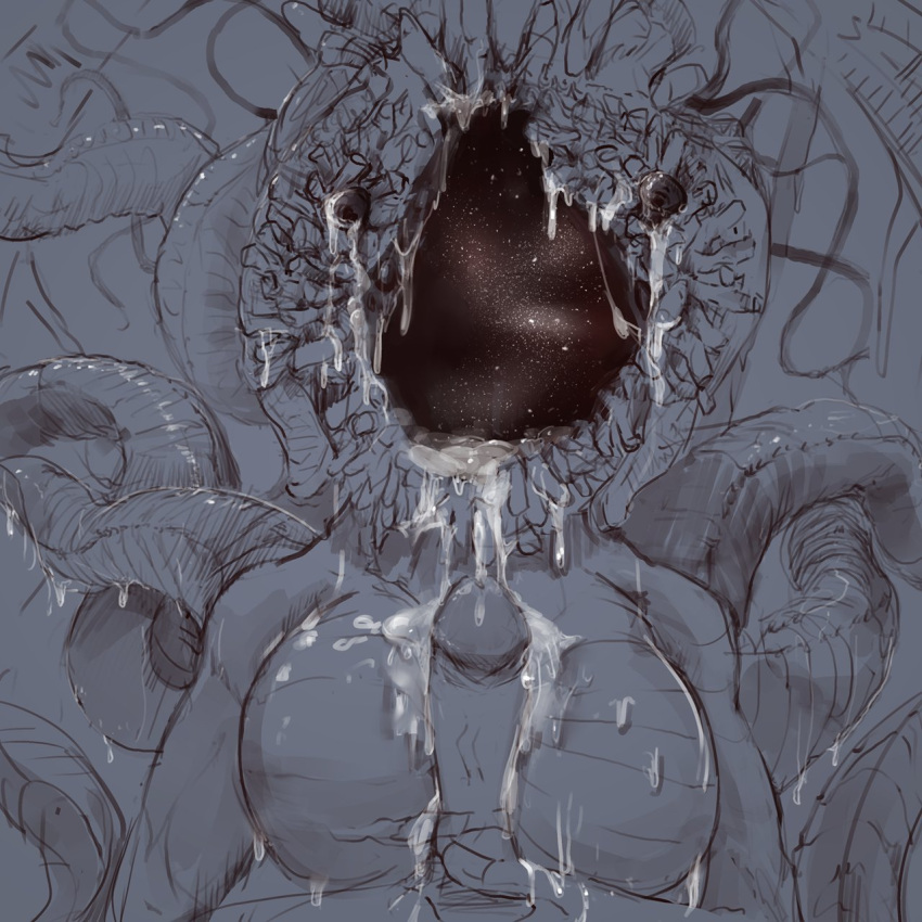 alien alien_humanoid animal_humanoid big_breasts bloodborne bodily_fluids breast_play breasts cum cum_on_breasts cum_on_face ebrietas_daughter_of_the_cosmos_(bloodborne) eldritch_abomination featureless_breasts female feyhearts first_person_view fromsoftware genital_fluids genitals great_ones_(bloodborne) grey_background hi_res huge_breasts humanoid male male/female mollusk mollusk_humanoid penis pov_titfuck sex simple_background solo sony_corporation sony_interactive_entertainment tentacles titfuck