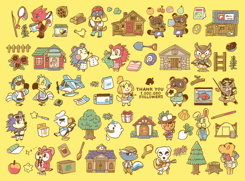 +_+ acorn aircraft airplane animal_crossing animal_ears animal_nose apple apron arms_up artist_request bag beak beaver beaver_ears beaver_tail belt bird bird_boy bird_tail bird_wings black_belt black_footwear black_hair black_headwear blathers_(animal_crossing) blonde_hair blue_eyeshadow blue_overalls blush boar book bow bowtie box brick brick_wall broom brothers brown_headwear brown_overalls brown_vest bug building bush butterfly butterfly_net buttons c.j._(animal_crossing) camel camel_ears camel_girl camera card celeste_(animal_crossing) cellphone chameleon chameleon_boy chameleon_tail cherry clock closed_eyes closed_mouth clothes_hanger clover coin colored_skin container daisy_mae_(animal_crossing) denim diamond_(shape) dodo_(bird) dog dog_boy dog_ears dog_girl dog_tail door eyeshadow eyewear_on_head facial_hair family feathers fence fish fish_tank fishing_rod flag flick_(animal_crossing) flower folded folded_clothes food fossil freckles frown fruit furry furry_female furry_male furry_with_furry ghost ghost_tail gift green_bow green_bowtie green_eyes green_shirt guitar gulliver_(animal_crossing) hair_bow hand_net hand_up hands_up harvey_(animal_crossing) hat headband headphones hedgehog hedgehog_ears hedgehog_girl hedgehog_tail highres holding holding_bag holding_book holding_butterfly_net holding_clothes_hanger holding_instrument holding_notepad holding_pen holding_phone holding_plant hooves horns house instrument isabelle_(animal_crossing) jeans k.k._slider_(animal_crossing) kicks_(animal_crossing) label_able_(animal_crossing) ladder large_bow leaf light_frown long_sleeves looking_ahead looking_at_object looking_down looking_up mabel_able_(animal_crossing) makeup military_vehicle motor_vehicle museum mustache necktie nest net nintendo nintendo_switch no_headwear no_humans no_mouth no_pants no_shirt no_shoes notepad nude official_art official_wallpaper open_book open_clothes open_mouth open_vest orange_shorts orville_(animal_crossing) overalls owl owl_boy own_hands_together pants peach pear pen phone pig pig_ears pig_girl pink_bow pink_flower pink_shirt plant pocket potted_plant purple_apron purple_eyes rabbit rabbit_boy rabbit_ears rabbit_tail raccoon_boy raccoon_ears raccoon_tail reading red_bow red_eyeshadow red_flower red_headband red_necktie red_ribbon red_skin ribbon rug sable_able_(animal_crossing) saharah_(animal_crossing) seagull seashell shell shirt shoes shop short_sleeves shorts shovel siblings sign sisters skirt skunk skunk_boy skunk_ears skunk_tail sleeveless slingshot_(weapon) smartphone sparkle sparkling_eyes spikes star_(sky) star_(symbol) star_wand stick striped striped_shirt sunglasses tail talons tambourine tank tanuki tent ticket timmy_(animal_crossing) tom_nook_(animal_crossing) tommy_(animal_crossing) tree tree_stump triangle triangle_print turnip twins vest waist_apron wand wasp_nest white_bag white_pants white_shirt white_shorts white_skirt wilbur_(animal_crossing) window wings wisp_(animal_crossing) wood yellow_background yellow_bag yellow_horns yellow_vest zipper_t_bunny_(animal_crossing)