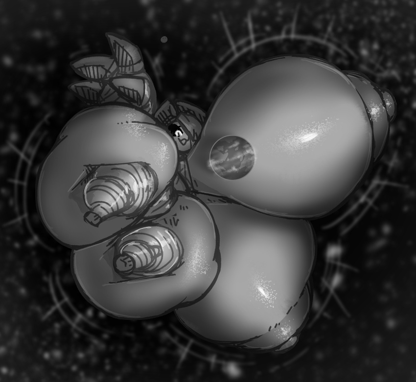 absurd_res beepunz big_breasts big_butt big_hands body_size_growth breast_expansion breasts bubblemummy butt butt_expansion earth expansion female giga growth hi_res horn horned_humanoid huge_breasts huge_butt huge_thighs humanoid hyper hyper_breasts hyper_butt hyper_thighs macro monochrome one_eye_obstructed open_mouth size_transformation smile solo space thick_thighs thigh_expansion transformation