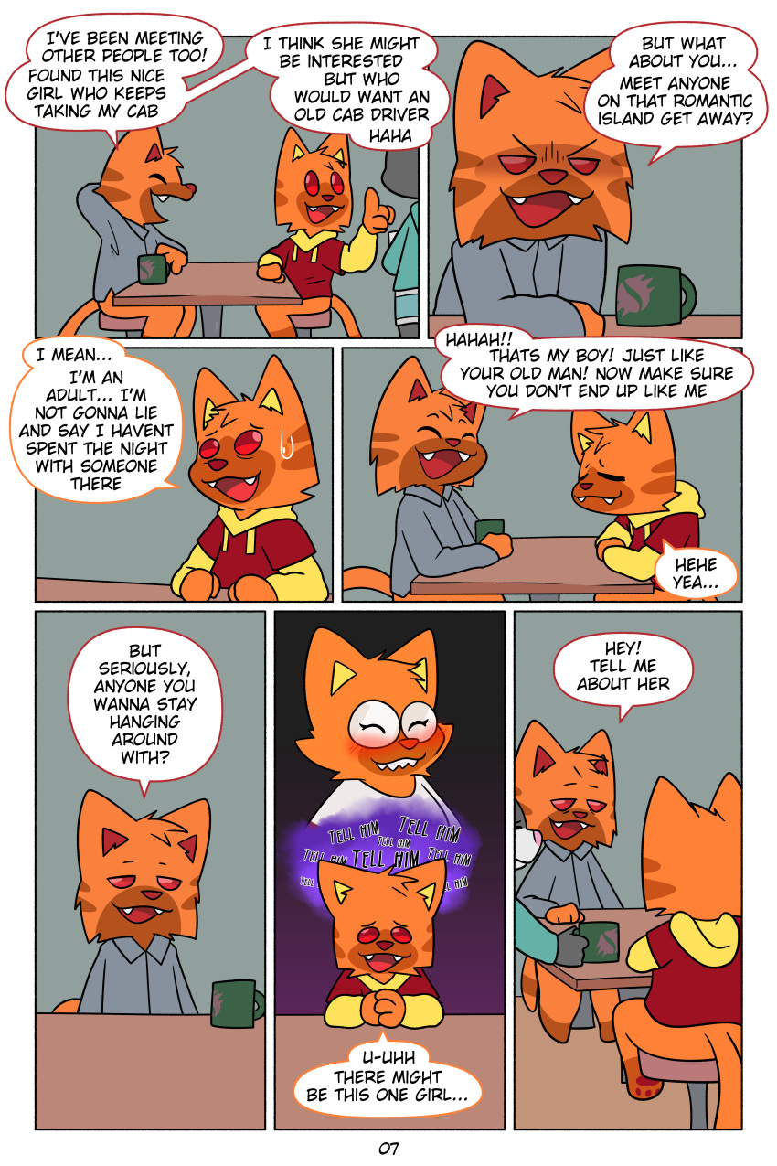 absurd_res comic_sans crushpepper fur hi_res orange_body orange_fur pepper_(crushpepper) perilla_(crushpepper) pimento_(crushpepper) red_eyes tagme text