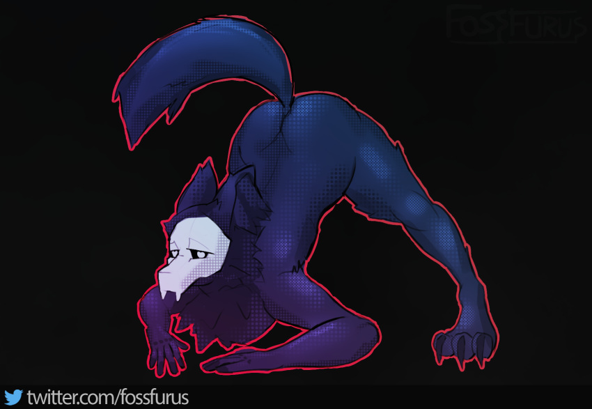 &lt;3 &lt;3_eyes ambiguous_gender anthro ass_up butt changed_(video_game) claws feet fossfurus hi_res jack-o'_pose pose presenting presenting_hindquarters puro_(changed) raised_tail solo tail toe_claws