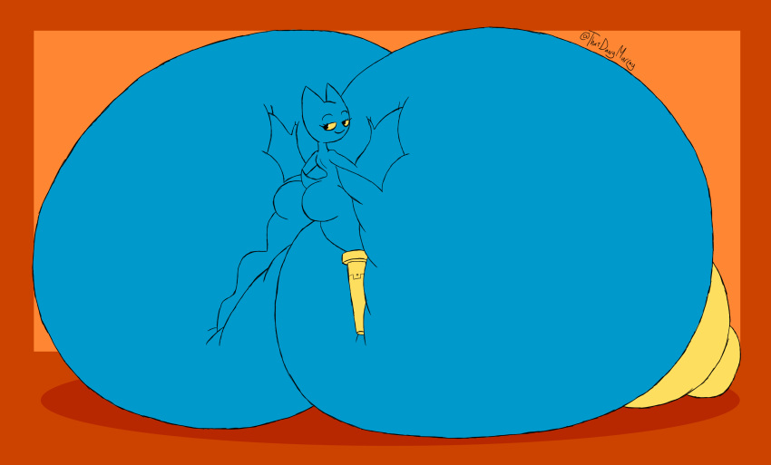 adorabat anthro bat bedroom_eyes big_breasts big_butt breasts butt cartoon_network female hi_res huge_breasts hyper hyper_breasts looking_at_viewer mammal mao_mao:_heroes_of_pure_heart murontis2001 narrowed_eyes prosthetic prosthetic_leg prosthetic_limb rear_view seductive solo thick_thighs winged_arms wings wings_on_breasts