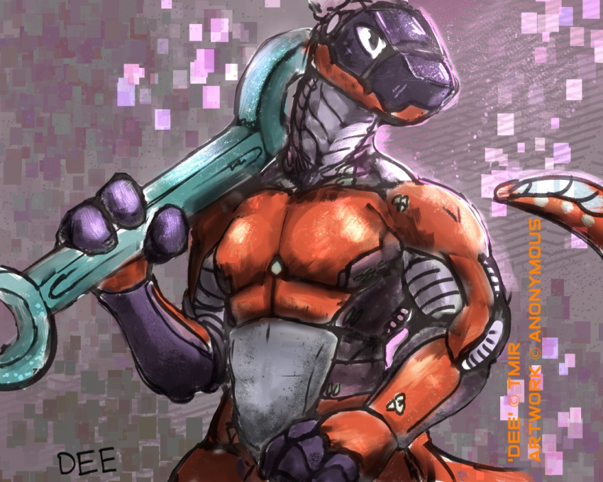 anthro construction dragon industrial living_machine machine robot secret_artist synthetic tail themetaisreal tmir tools visor wrench