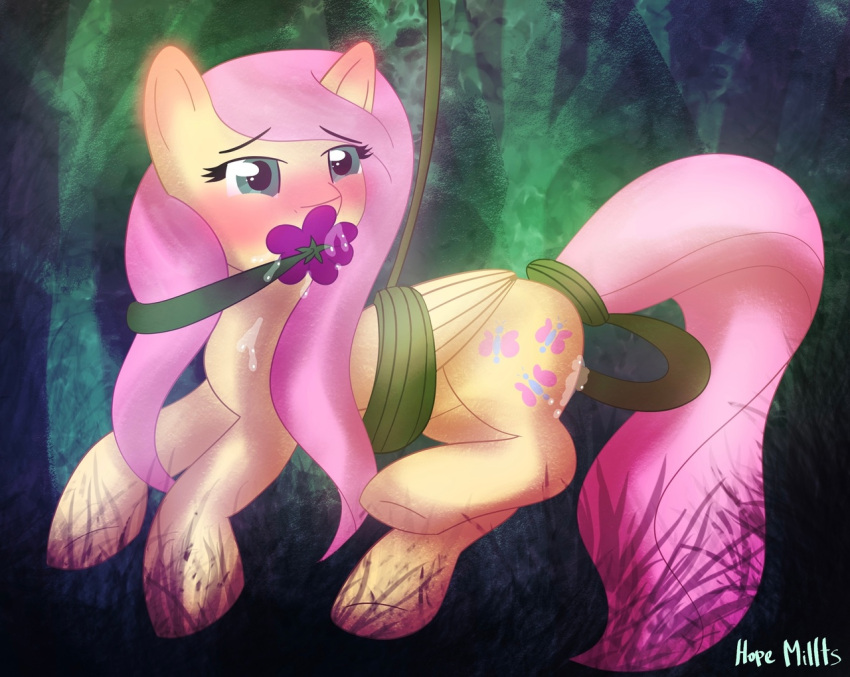 coiling equid equine female feral flower fluttershy_(mlp) forced forest friendship_is_magic grass hasbro hopemillts horse intersex intersex/female liquid mammal my_little_pony plant pony pool rape trapped tree