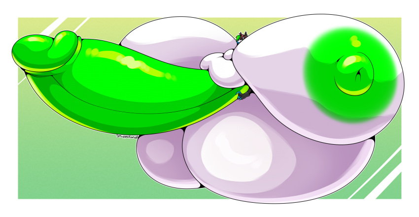 anthro areola avian balls belly big_areola big_balls big_belly big_breasts big_penis bird breasts canid canine claws erection fox fur genitals green_nipples green_penis gynomorph hi_res huge_balls huge_breasts huge_penis humanoid_genitalia humanoid_penis hybrid hyper hyper_balls hyper_belly hyper_breasts hyper_genitalia hyper_penis intersex mammal nipples penis simple_background sitting smuppetfan69 solo toe_claws white_body