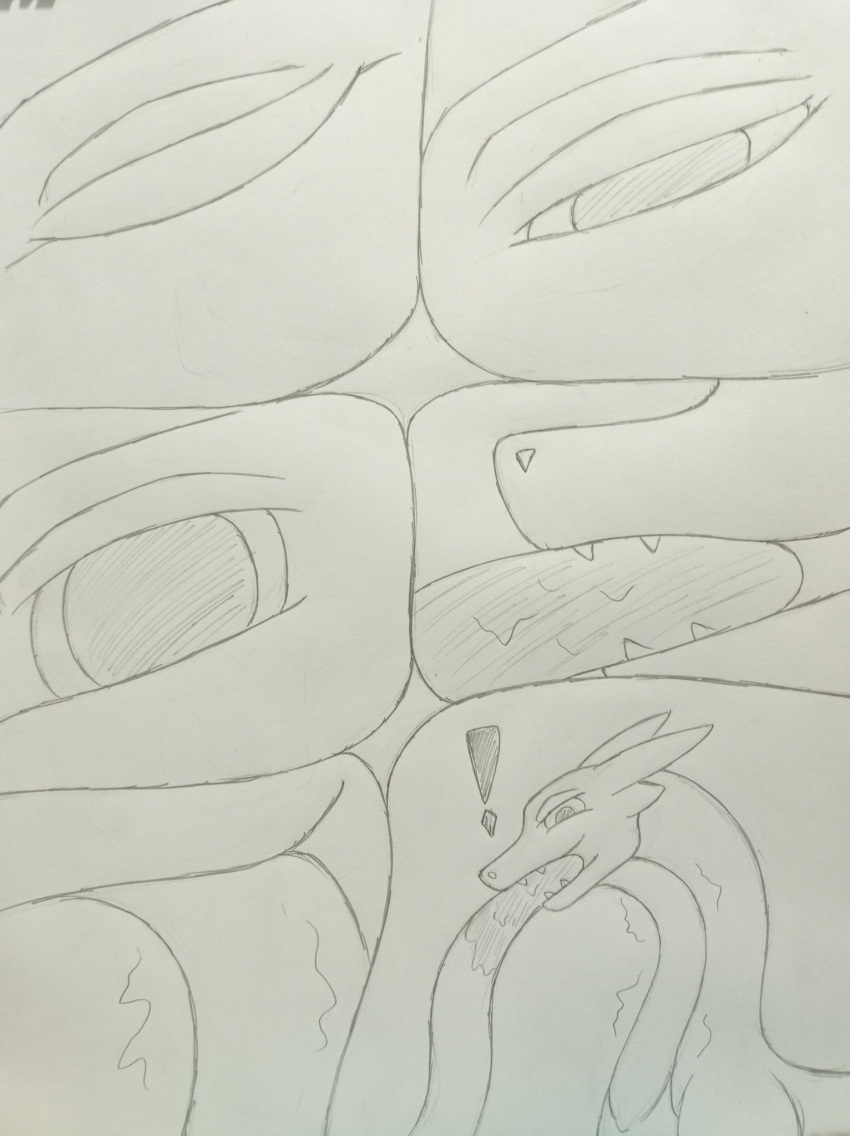 ambiguous_gender dragon dragons_preggo duo eye_focus female feral hi_res oral oral_penetration penetration preg_horror sketch tentacle_in_mouth tentacle_monster tentacle_penetration tentacles traditional_media_(artwork) waking_up