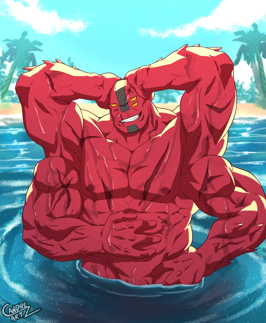 4_arms 4_eyes abs alien alien_humanoid ben_10 c_andreartz cartoon_network hi_res humanoid male multi_arm multi_eye multi_limb muscular muscular_humanoid muscular_male pecs red_body red_skin scar solo tetramand