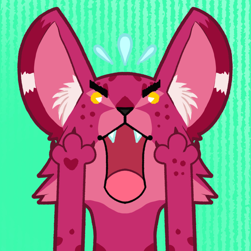 chibi digital_media_(artwork) domestic_cat felid feline felis hi_res icon invalid_tag mammal pink sergal