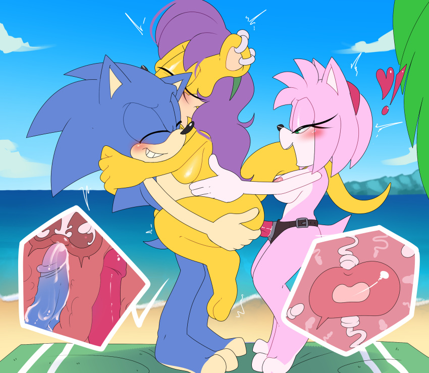 &lt;3 2023 amy_rose anthro anthro_on_anthro anthro_penetrated anthro_penetrating anthro_penetrating_anthro apinkgrape archie_comics areola barefoot bedroom_eyes bisexual blue_body blush bodily_fluids breasts butt cum cum_in_pussy cum_in_uterus cum_inside dildo double_penetration eulipotyphlan eyes_closed feet female female/female female_penetrated female_penetrating female_penetrating_female fur genital_fluids green_eyes group hedgehog herpestid hi_res impregnation internal_anal internal_vaginal male male/female male_penetrating male_penetrating_female mammal mina_mongoose mongoose multicolored_body multicolored_fur narrowed_eyes nipples nude open_mouth open_smile outside penetration penile penile_penetration penis_in_pussy pink_body seductive sega sex sex_on_the_beach sex_toy smile sonic_the_hedgehog sonic_the_hedgehog_(archie) sonic_the_hedgehog_(comics) sonic_the_hedgehog_(series) sperm_cell strapon strapon_in_ass strapon_sex tan_body tan_fur toying_partner trio two_tone_body two_tone_fur uterus vaginal vaginal_penetration yellow_body yellow_fur