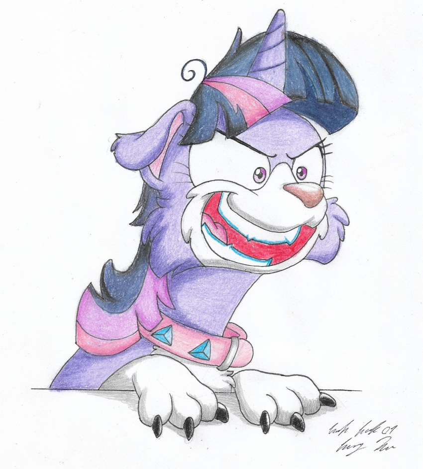 angry_eyes border_collie canid canine canis claws_out collie domestic_dog facial_expressions female feral friendship_is_magic going_bananas hasbro herding_dog hi_res horn insane mammal my_little_pony pastoral_dog paws sheepdog silversimba01 solo traditional_media_(artwork) twilight_sparkle_(mlp) unicorn_horn