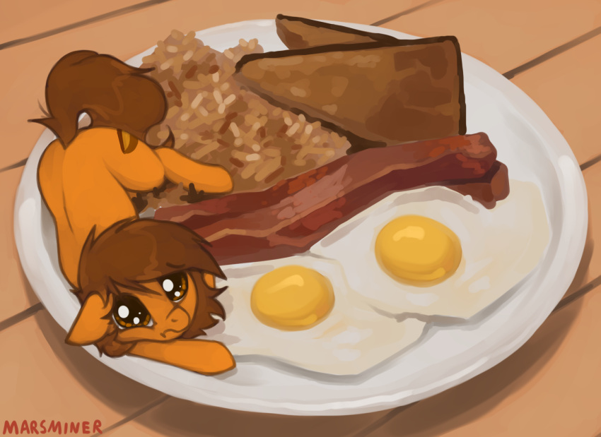 2023 artist_name breakfast cutie_mark equid equine fan_character female feral hasbro horse mammal marsminer my_little_pony plate pony solo venus_spring