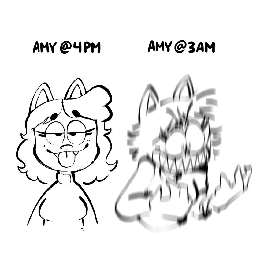 amy_(creator_ant) angry anthro black_and_white clothed clothing creator_ant duo eyelashes female hair hi_res long_hair monochrome relaxing simple_background solo