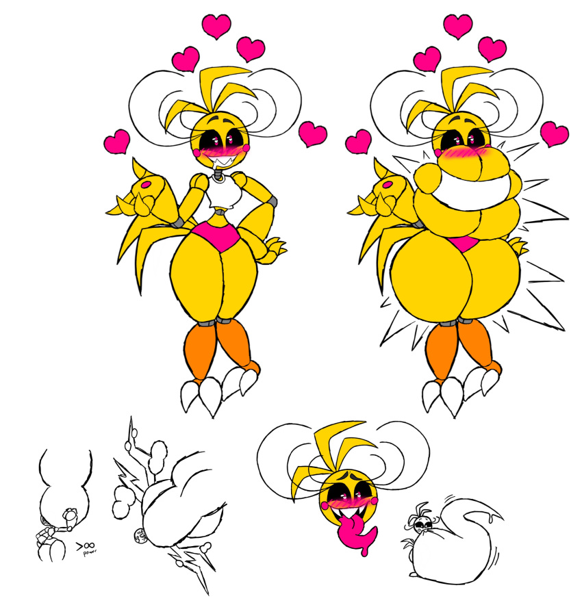 &lt;3 &lt;3_eyes 2022 absurd_res android animal_humanoid animatronic anthro aroused avian big_breasts big_muscles bird black_sclera blush bodily_fluids breasts buttface_(artist) chicken claws clothed clothing digital_media_(artwork) drooling earth english_text eyebrows eyelashes fangs feathers female fingers five_nights_at_freddy's five_nights_at_freddy's_2 galliform gallus_(genus) growth heart-shaped_pupils hi_res huge_breasts huge_muscles huge_thighs humanoid hyper hyper_breasts hyper_eyelashes hyper_muscle_growth hyper_muscles hyper_thighs hyper_tongue infinity_symbol long_eyelashes machine muscular open_mouth panties phasianid pink_eyes robot robot_joints saliva scottgames sharp_teeth shirt simple_background small_waist smile solo solo_focus symbol tail_feathers tank_top teeth text thick_thighs tongue tongue_out topwear toy_chica_(fnaf) underwear white_background wrist_on_leg yellow_body