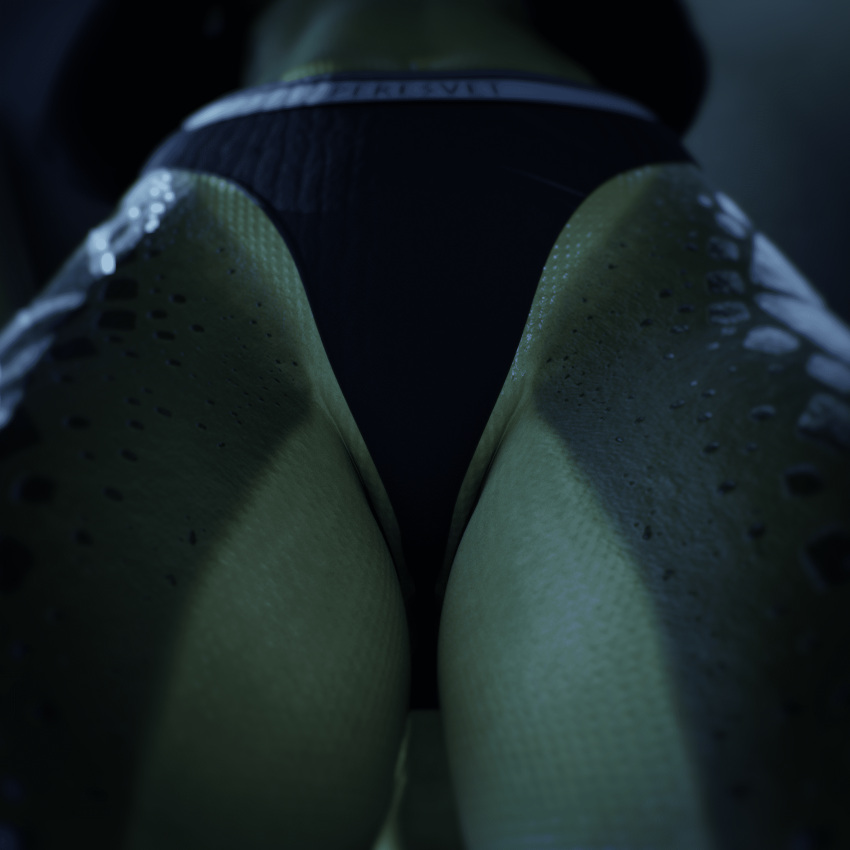 absurd_res anthro argonian bethesda_softworks clothed clothing female green_body green_skin hi_res panties partially_clothed peresvet_(artist) scalie solo the_elder_scrolls underwear