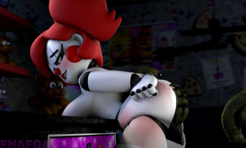 3d_(artwork) animatronic breasts circus_baby_(fnaf) digital_media_(artwork) duo female five_nights_at_freddy's five_nights_at_freddy's_3 fnafgamern genitals hair hi_res humanoid machine male male/female not_furry nude penis robot robot_humanoid scottgames sister_location springtrap_(fnaf)