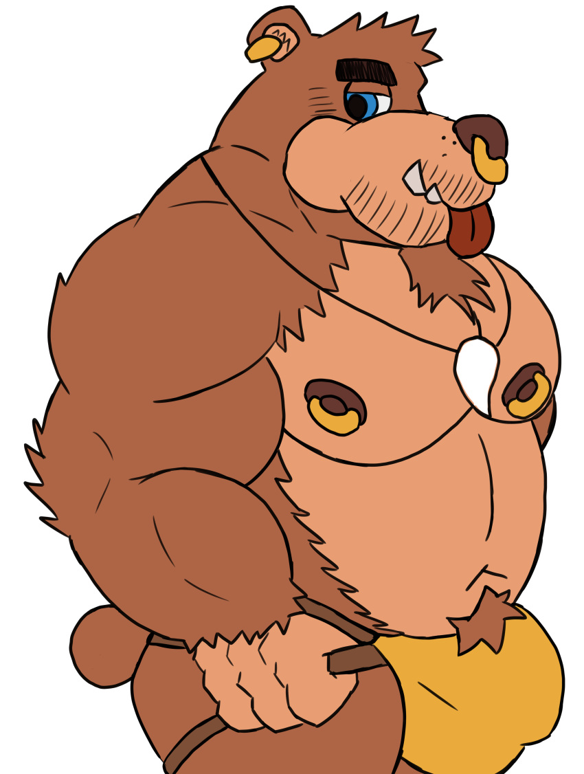 absurd_res amideo banjo-kazooie banjo_(banjo-kazooie) biceps body_hair bulge chest_hair clothing hairy hi_res jockstrap muscular nipples pecs piercing pubes rareware underwear