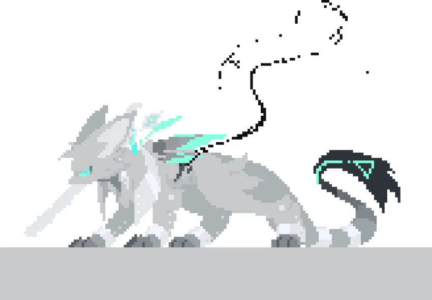 2022 2d_animation ambiguous_gender animated armor armor_plates big_tail black_body black_fur black_tail black_tail_tip breath colored cybernetics cyborg digital_media_(artwork) dipstick_tail faszlindel felid feline felis feral frame_by_frame full-length_portrait fur green_body green_fur green_markings green_tail grey_body grey_ears grey_fur grey_inner_ear grey_tail kemono leg_tuft long_tail loop machine mammal markings monotone_ears multi_tone_fur multicolored_body multicolored_fur multicolored_tail panting pixel_(artwork) pixel_animation portrait quadruped ranged_weapon rhm.b_wt_(faszlindel) seamless_loop short_playtime simple_background smoke solo standing tail tail_markings teal_eyes teal_markings tuft weapon weapon_on_shoulder white_background wounded