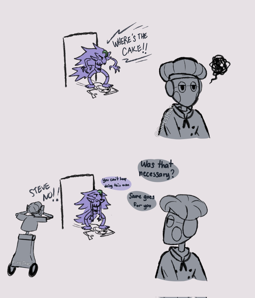 animatronic anthro clothing comic dialogue english_text female five_nights_at_freddy's five_nights_at_freddy's:_security_breach five_nights_at_freddy's:_security_breach_ruin group hat headgear headwear hi_res machine robot roxanne_wolf_(fnaf) scottgames shyestmind simple_background steel_wool_studios text trio
