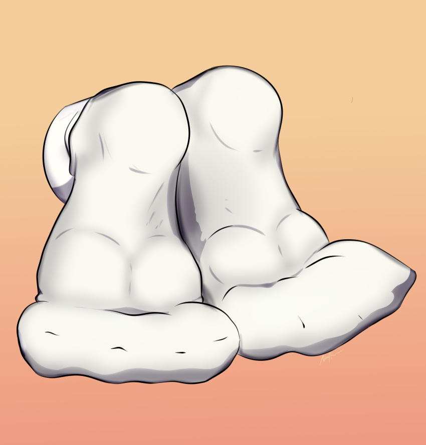 absurd_res anthro artist_muffinvinvin canid canine canis claws clothing feet footwear fox hi_res male mammal paws socks soles solo toes white white_clothing white_footwear white_socks wolf