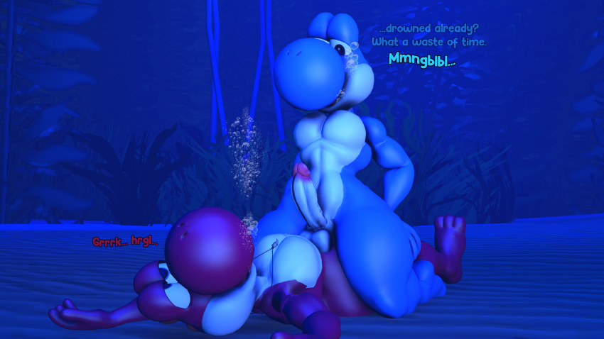 3d_(artwork) air_bubble anthro asphyxiation balls barefoot cowgirl_position curvy_figure daemont92 digital_media_(artwork) dinosaur drowned drowning duo feet freediving from_front_position genitals girly hi_res male male/male mario_bros nintendo nude on_bottom on_top pecs penis reptile scalie sea sex skinny_dipping source_filmmaker thick_thighs underwater underwater_sex voluptuous water wide_hips yoshi