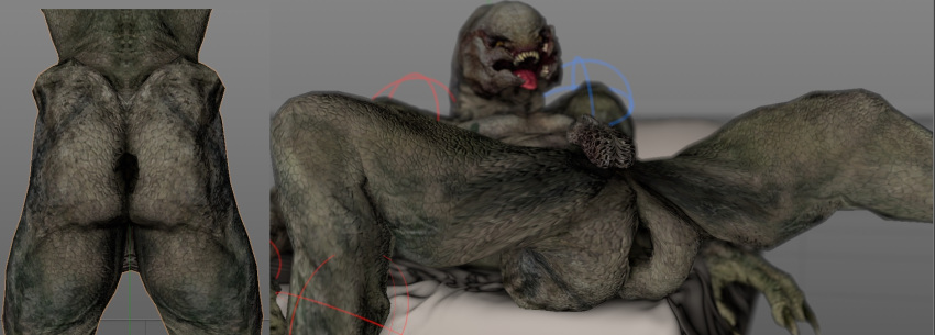 alien anus balls butt genitals halo_(series) helloanonmyoldfriend hi_res humanoid male microsoft muscular muscular_male muscular_thighs nails nipples pecs penis sangheili solo teeth tongue unfinished xbox_game_studios