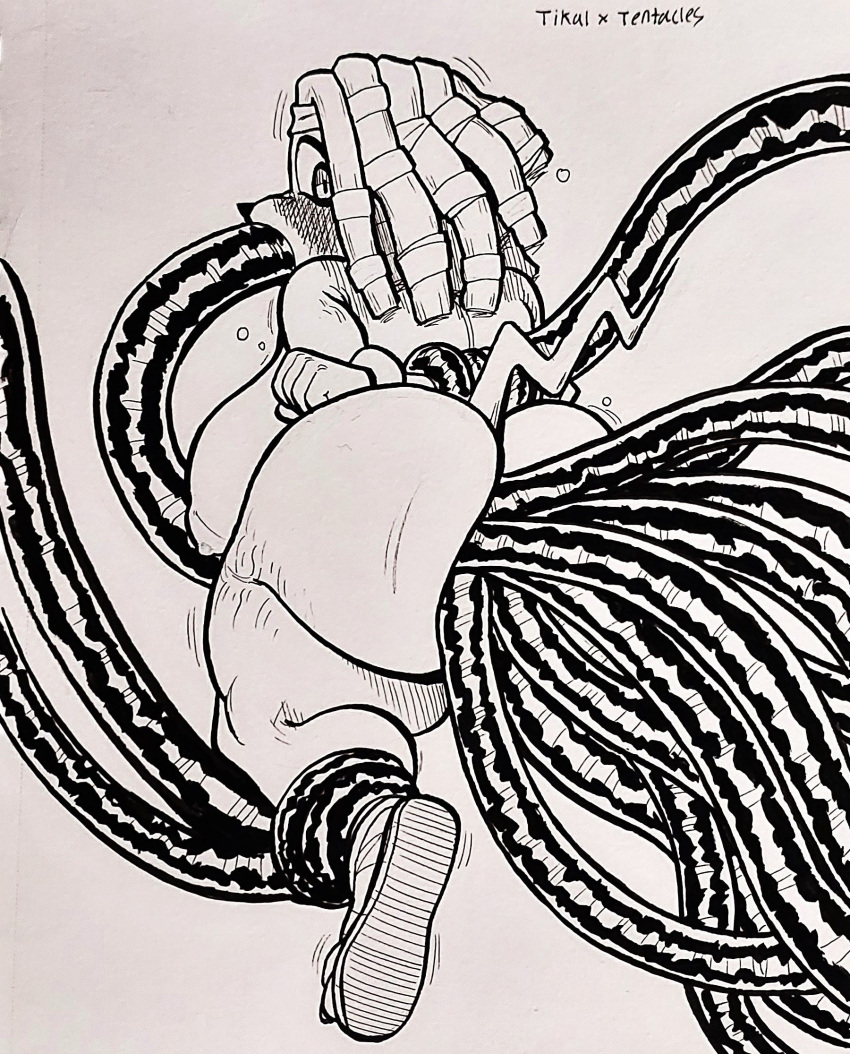 anal anthro big_breasts big_butt breasts butt female garbageboxxxed hi_res huge_breasts huge_butt nipples oral sega sex solo sonic_adventure sonic_the_hedgehog_(series) tentacle_sex tentacles tikal_the_echidna