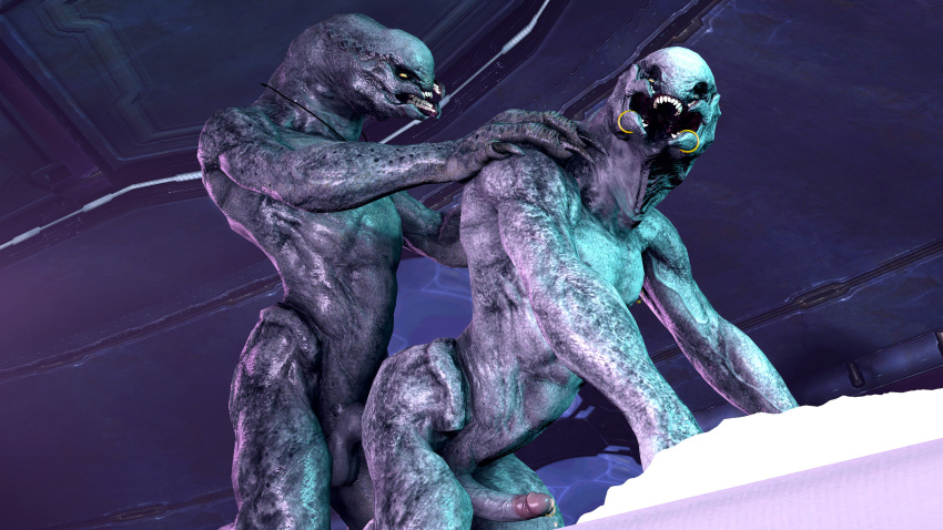 abs alien anal biceps bodily_fluids circumcised doggystyle duo erection from_behind_position genital_fluids genitals halo_(series) hi_res humanoid male male/male microsoft muscular muscular_male nipples obliques pecs penis precum sangheili serenityunited serratus sex teeth triceps xbox_game_studios