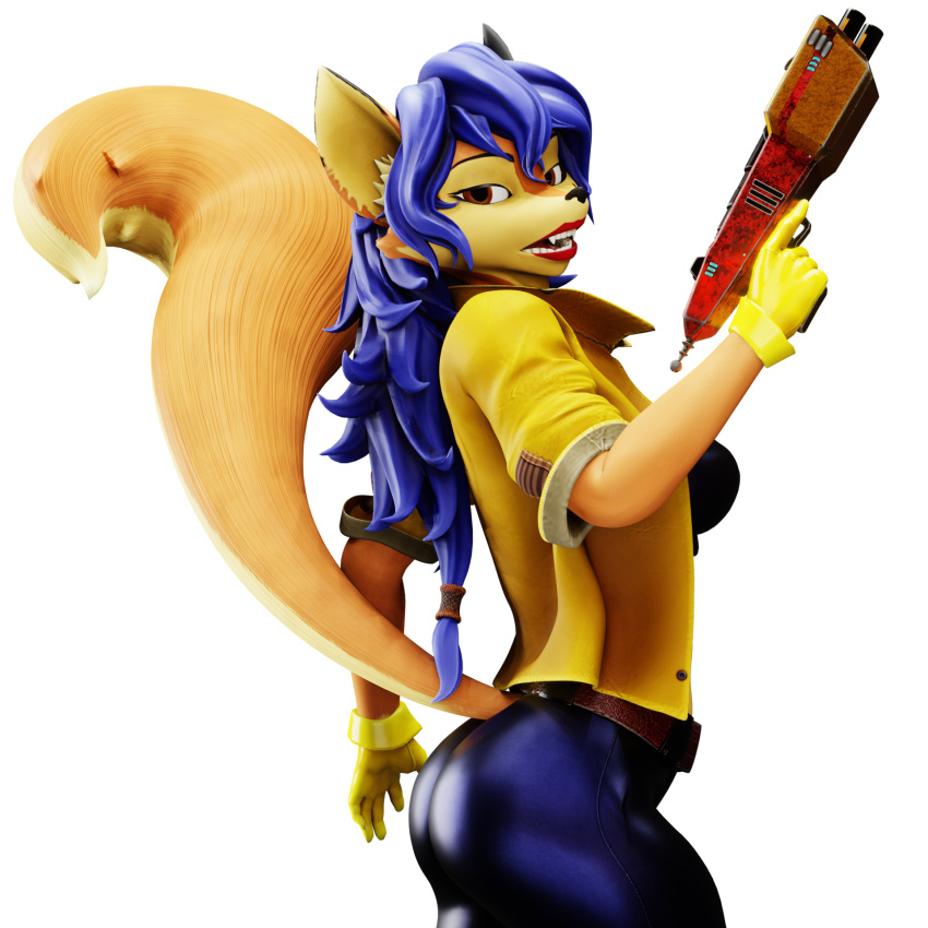 anthro canid canine carmelita_fox female fox hi_res houssem mammal sly_cooper_(series) solo sony_corporation sony_interactive_entertainment sucker_punch_productions