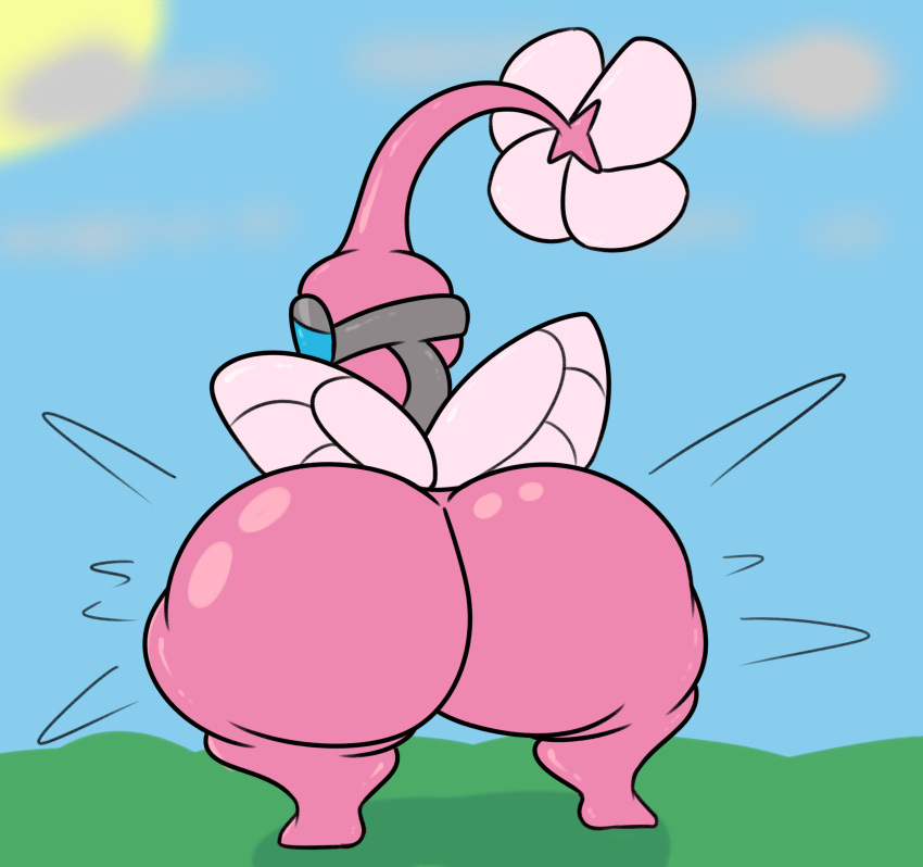 absurd_res alien big_butt butt digital_media_(artwork) elemental_creature flora_fauna gaze_(artist) hi_res hocotatian huge_butt humanoid looking_at_viewer male mammal nintendo not_furry nude pikmin pikmin_(species) pink_pikmin plant simple_background solo thick_thighs video_games wide_hips winged_pikmin wings