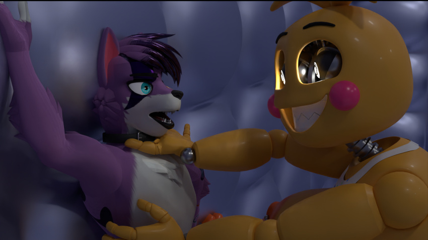 animatronic anthro canid canine canis domestic_dog duo female five_nights_at_freddy's five_nights_at_freddy's_2 hi_res imminent_rape lovetaste_chica machine male male/female mammal n'hornyxvi robot scottgames smutty_(n'hornyxvi) tagme toy_chica_(fnaf)