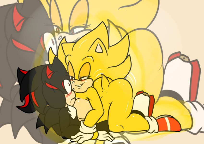 big_breasts blush breasts butt duo female male male/female on_top sega shadow_the_hedgehog smile sonic_the_hedgehog sonic_the_hedgehog_(series) soulyagami64 super_form