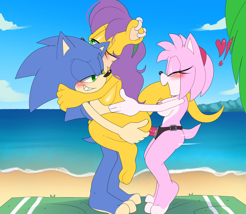 &lt;3 2023 amy_rose anthro anthro_on_anthro anthro_penetrated anthro_penetrating anthro_penetrating_anthro apinkgrape archie_comics areola barefoot bisexual blue_body blush breasts butt dildo double_penetration eulipotyphlan eyes_closed feet female female/female female_penetrated female_penetrating female_penetrating_female fur green_eyes group hedgehog herpestid hi_res male male/female male_penetrating male_penetrating_female mammal mina_mongoose mongoose multicolored_body multicolored_fur nipples nude open_mouth open_smile outside penetration penile penile_penetration penis_in_pussy pink_body sega sex sex_on_the_beach sex_toy smile sonic_the_hedgehog sonic_the_hedgehog_(archie) sonic_the_hedgehog_(comics) sonic_the_hedgehog_(series) strapon strapon_in_ass strapon_sex tan_body tan_fur toying_partner trio two_tone_body two_tone_fur vaginal vaginal_penetration yellow_body yellow_fur