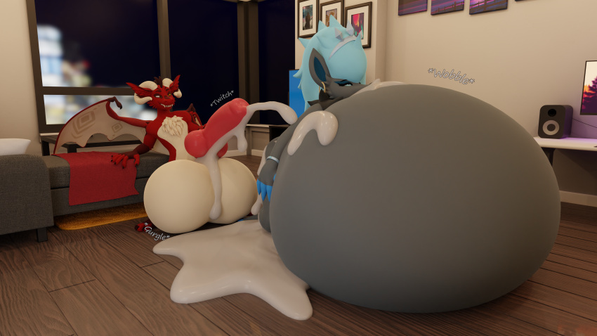 absurd_res ball_growth balls belly_inflation big_balls big_penis bodily_fluids brulee_(y11) cum doggystyle dragon duo from_behind_position fur furred_dragon generation_5_pokemon genital_fluids genital_growth genitals growth hi_res horn huge_balls huge_penis hyper hyper_balls hyper_genitalia hyper_penis inflation kinix_(character) knot knot_tugging male male/male nintendo orgasm penis penis_growth pokemon pokemon_(species) potion precum pull_out sex ultrayanto wings zoroark