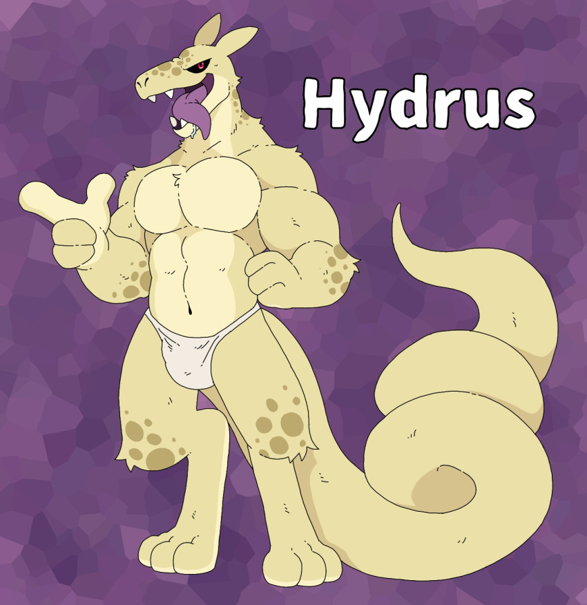 alphabet anthro barazoku chippybooru clothing cryptid digitigrade hi_res hydrus_(constellation) male medieval medieval_fantasy monster monsterfuck monsterfucking muscular mythology pecs reptile scalie snake solo solo_focus tail terato teratophilia thong underwear