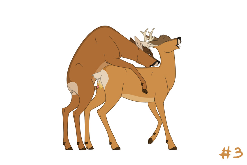 2023 3:2 anatomically_correct animal_genitalia animal_penis antlers bedroom_eyes brown_body brown_fur capreoline cervine cervine_genitalia cervine_penis cloven_hooves deer digital_drawing_(artwork) digital_media_(artwork) duo ears_back erection eye_contact eyelashes eyes_closed female female_penetrated feral feral_on_feral feral_penetrated feral_penetrating from_behind_position fur genitals hooves horn humping in_heat looking_at_another looking_at_genitalia looking_at_partner love male male/female male_penetrating male_penetrating_female mammal mounting narrowed_eyes open_mouth penetration penile penile_penetration penile_sheath penis penis_in_pussy pivoted_ears quadruped reinderworld roe_deer romantic romantic_couple rutting seductive sex sheath short_tail simple_background smile smiling_at_another smiling_at_each_other smiling_at_partner standing_on_hind_legs tail tan_body tan_fur text vaginal vaginal_penetration