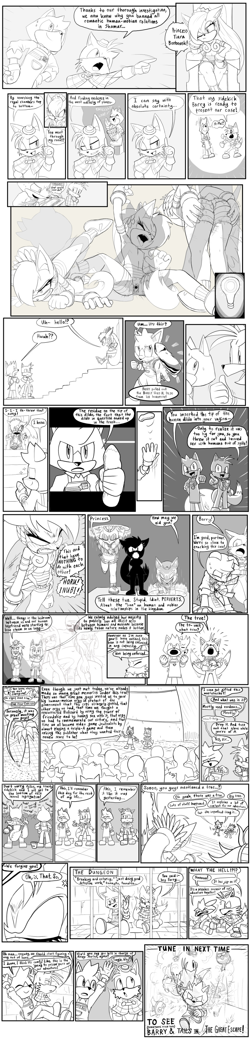 absurd_res anthro barry_(sonic) dildo duo female gesture hb_lint hi_res human invasion_of_privacy light_bulb long_image male male/female mammal miles_prower penetration prison sega sex_toy silhouetted_body sonic_the_hedgehog_(series) sonic_x-treme tall_image thumbs_up tiara_boobowski vaginal vaginal_penetration yelling