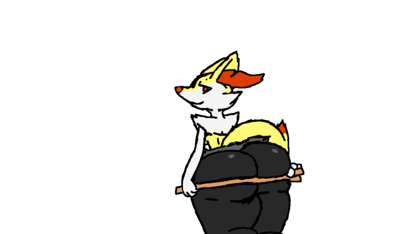 animated anthro big_breasts big_butt black_body braixen breast_expansion breasts butt butt_expansion delphox evolution expansion female fur generation_6_pokemon huge_breasts nintendo pokemon pokemon_(species) red_body red_fur solo thesneakyzone yellow_body yellow_fur