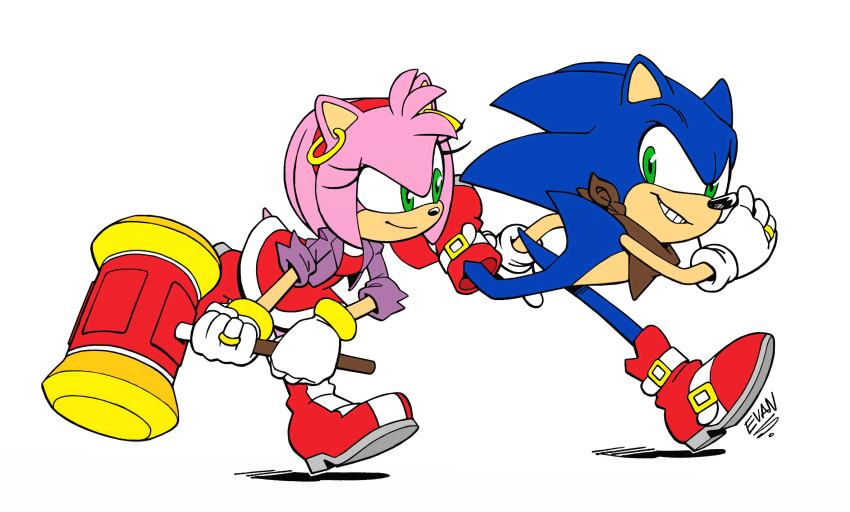 amy_rose anthro boots clothing digit_ring duo ear_piercing ear_ring edit eulipotyphlan evan_stanley female footwear hammer hedgehog hi_res jewelry male male/female mammal married_couple neckerchief piercing ratchetlombax ring ring_piercing sega sonic_the_hedgehog sonic_the_hedgehog_(series) tools wedding_ring