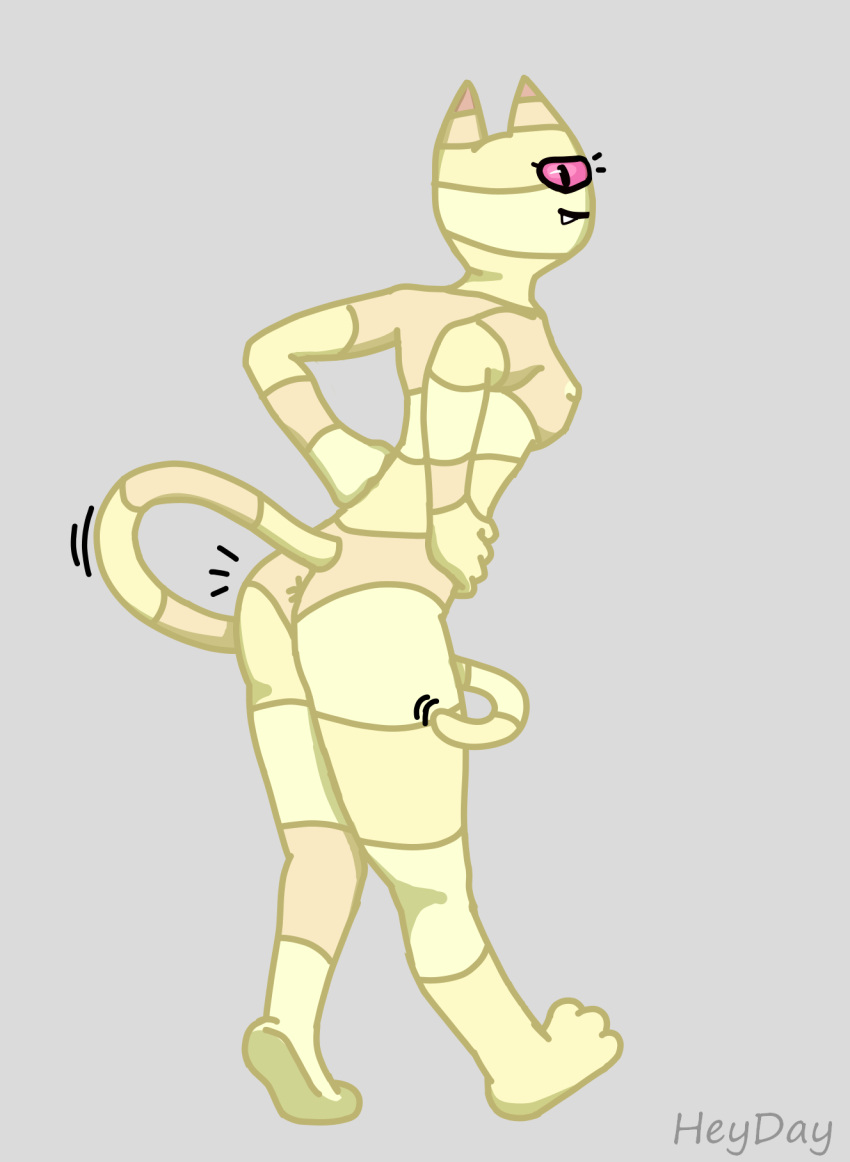 adventure_time anthro butt cartoon_network dancing female happy heydaysfm hi_res long_tail looking_at_viewer looking_back me-mow solo tail