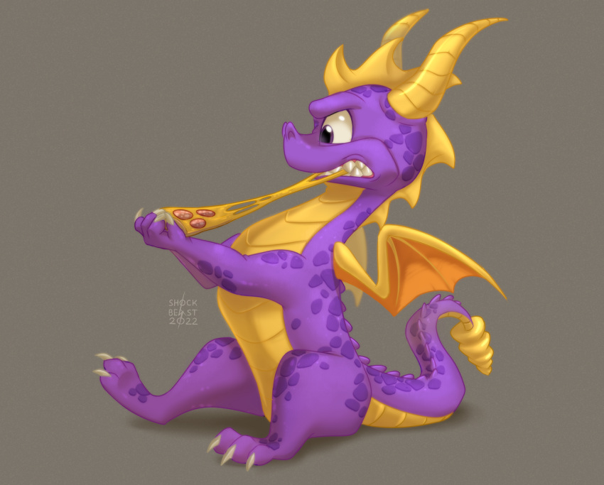 activision dragon eating feral food game_(disambiguation) male pizza shock_beast17 solo spyro_the_dragon