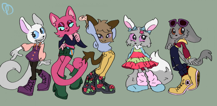 anthro boots bottomwear chinchilla chinchillid clothed clothing crop_top denim denim_clothing dreamydelite dress female footwear fully_clothed group hasbro hoodie jeans leg_warmers legwear littlest_pet_shop lps_1401 lps_144 lps_495 lps_599 lps_687 mammal pants rodent sega shirt shoes smile sneakers sonic_the_hedgehog_(series) tail toony topwear