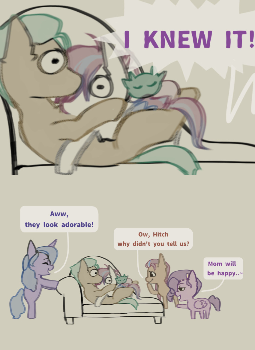 absurd_res awake bodily_fluids cellphone cuddling dialogue dragon earth_pony english_text equid equine eyes_closed furniture hasbro hi_res hitch_trailblazer_(mlp) horn horse izzy_moonbow_(mlp) kaff_i mammal mlp_g5 my_little_pony pegasus phone pipp_petals_(mlp) pony sleeping smartphone sofa sparky_sparkeroni_(mlp) sunny_starscout_(mlp) text turquoise_hair unicorn wings zipp_storm_(mlp)