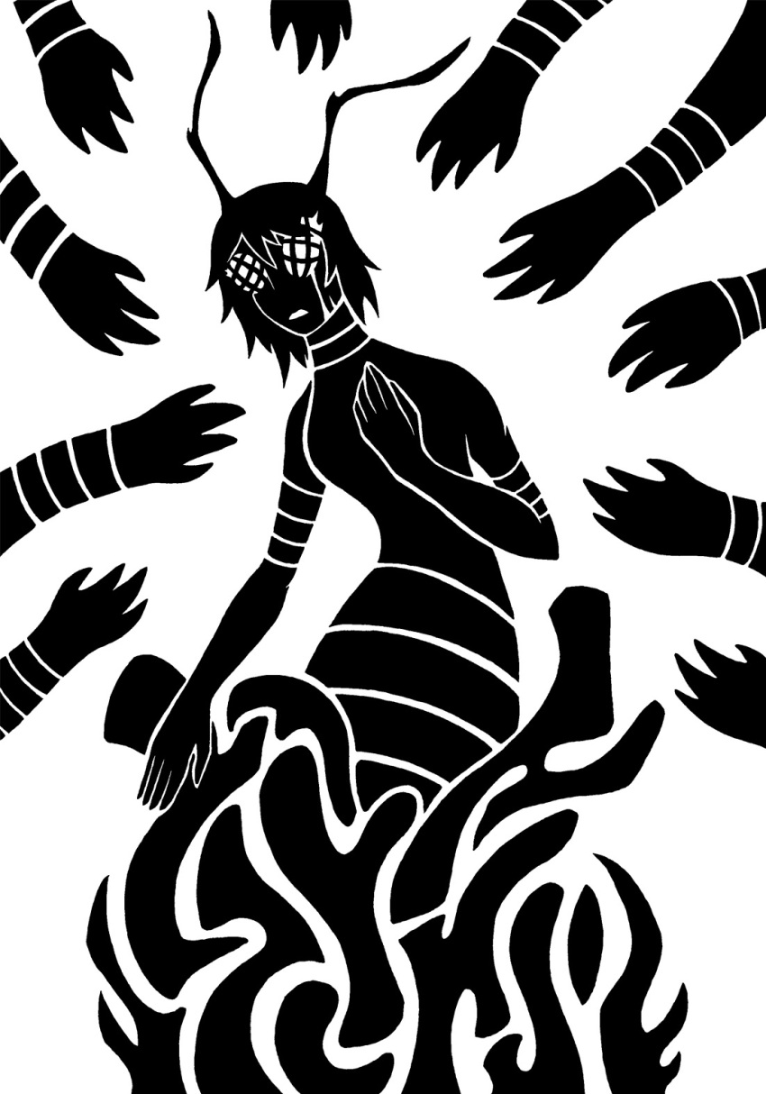 2014 4_fingers 5_fingers animal_humanoid antennae_(anatomy) arm_markings arthropod arthropod_humanoid bee bee_humanoid black_and_white bodily_fluids compound_eyes crying digital_drawing_(artwork) digital_media_(artwork) female female_focus fingers group hair hi_res humanoid humanoid_focus hymenopteran hymenopteran_humanoid insect insect_humanoid markings monochrome noseless restricted_palette scp-1702 scp-1702-1 scp-1702-3 scp_foundation silhouette simple_background solo_focus striped_arms striped_body stripes sunnyclockwork tears white_background