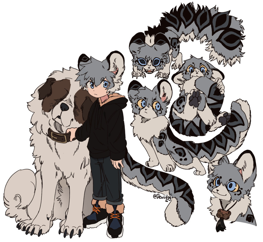 ambiguous_gender animal_humanoid canid canine canis clothed clothing devildog0 domestic_dog duo felid felid_humanoid feral hi_res humanoid male mammal mammal_humanoid pantherine pantherine_humanoid snow_leopard snow_leopard_humanoid