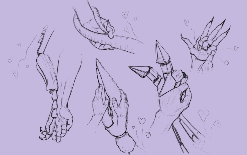 &lt;3 2_fingers 3_fingers 4_fingers 5_fingers ambiguous/ambiguous ambiguous_gender anthro arthropod cephalopod claws crustacean fingers hand_focus hand_holding hi_res holding_tentacle human insect interlocked_fingers interspecies machine mammal marine mollusk monochrome pincers reptile robot scalie tentacles vastlam