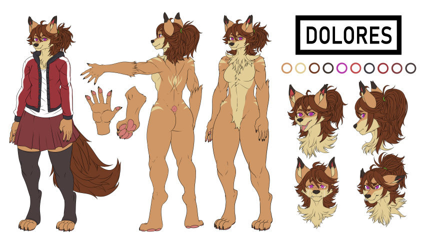 absurd_res anthro canid canine canis danglebat dolores_(danglebat) domestic_dog female fycroh hi_res humanoid liltaiga4 mammal model_sheet solo