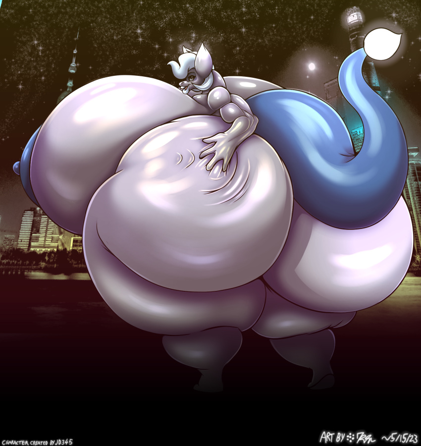 4_fingers anthro big_breasts big_butt breasts butt city city_background dracobunny dragon female fingers hi_res huge_breasts huge_butt hybrid hyper hyper_breasts hyper_butt hyper_lips lagomorph leporid lips looking_at_viewer macro mammal muscular muscular_female night pawbs rabbit rasp777 solo spanking_butt spanking_self teasing_viewer thick_lips